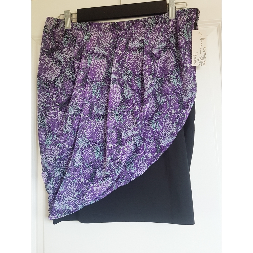 Hanna & Gracie Black and Floral Skirt